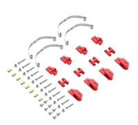 MGHGFYTAS Accesorios Coches RC Compatible con WPL B14 B24 B1 B16 para JJRC Q60 Q63 Q75 1/16 RC Car Upgrade Parts Amortiguador Suspensión para Ballestas 4x4 6x6(Red,4x4)