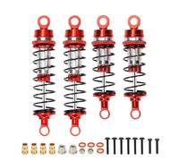 MGHGFYTAS Amortiguador de Coche RC Compatible con Losi para Mini-B para Mini-T 1/16 1/18 RC Car Upgrades Parte 4 Piezas Amortiguador Delantero De Aleación para Tipo Relleno De Aceite(Red)