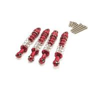 MGHGFYTAS Amortiguador de Coche RC Compatible con MN99S para MN98 MN45 para MN99S D90 Piezas De Actualización De Metal 4 Piezas De Accesorios De Amortiguador Ajustables De Aleación De Aluminio(Red)