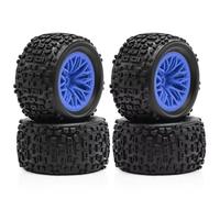 MGHGFYTAS Coche RC Piezas Compatible con ARRMA para Typhon para GROM para Granite para 1/18 RC Piezas De Actualización Coche 4 Uds Neumático Rueda Hexagonal 12mm(Blue)