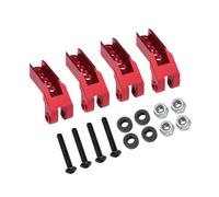 MGHGFYTAS Coche RC Piezas Compatible con TRAXXAS para TRX-4 82056-4 1/10 RC Piezas De Coche Aluminio Delantero Y Trasero Ajustable Torres Choque Aros(Red)