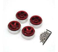 MGHGFYTAS Compatible con FMS para Fire para Horse para EAZYRC para Thunder 1/18 Coche RC Mejora Accesorios Piezas: Ruedas De Metal Accesorios Coches RC(Red)
