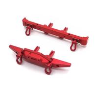 MGHGFYTAS Compatible con HB ZP1001 ZP1002 ZP1003 ZP1004 ZP1005 ZP1008 1/10 RC Piezas De Mejora De Coche Accesorios Parachoques Delantero Y Trasero De Metal Accesorios Coches RC(Red)