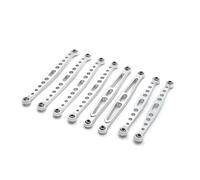 MGHGFYTAS Compatible con HB ZP1001 ZP1002 ZP1003 ZP1004 ZP1005 ZP1008 1/10 RC Piezas De Mejora para Coche 8 Piezas Barra De Acoplamiento Metálica Accesorios Coches RC(Silver)