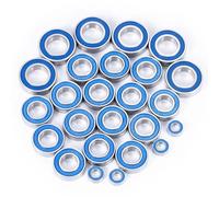 MGHGFYTAS Compatible con Losi para Super para Baja para Rock para Rey 1/6 RC Piezas De Actualización De Coche Accesorios 25 Uds Kit De Rodamientos Sellados De Goma Azul Accesorios Coches RC