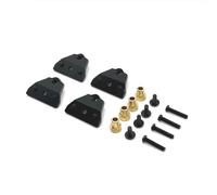 MGHGFYTAS Compatible con MN para MN78 1/12 RC, Piezas De Repuesto De Actualización De Coche, Accesorios, Soporte Amortiguador Delantero Y Trasero De Metal Accesorios Coches RC(Black)