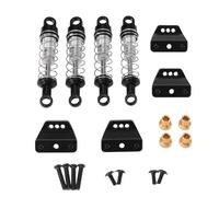 MGHGFYTAS Compatible con MN78 para MN168 RC, Piezas De Repuesto De Actualización De Coche, Accesorios, Amortiguadores Llenos De Aceite De 60mm Y Soporte Amortiguador Accesorios Coches RC(Black)