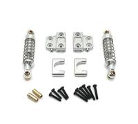 MGHGFYTAS Compatible con MN82 LC79 1/12 RC Mejora De Coche Accesorios Y Piezas Amortiguador De Eje Trasero Metálico con Soporte Fijo para Asiento Accesorios Coches RC(Silver)