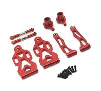 MGHGFYTAS Compatible con SCY 16101 16102 16103 16104 1/16 RC Piezas De Coche Accesorios Frontal De Metal para Brazo Oscilante Taza De Dirección Biela Accesorios Coches RC(Red)