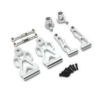 MGHGFYTAS Compatible con SCY 16101 16102 16103 16104 1/16 RC Piezas De Coche Accesorios Frontal De Metal para Brazo Oscilante Taza De Dirección Biela Accesorios Coches RC(Silver)