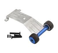 MGHGFYTAS Compatible con TRAXXAS para Mini para Slash 4X4 108164-1 RC, Piezas De Modificación De Actualización De Coche, Accesorios, Barra De Metal con Ruedas Accesorios Coches RC(Blue)