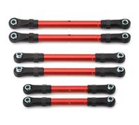 MGHGFYTAS Compatible con Traxxas para Slash para Hoss para Rustler 4x4 1/10 RC Piezas De Mejora De Coche Accesorios Tensores De Metal Conjunto De Varillas De Dirección Accesorios Coches RC(Red)