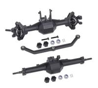 MGHGFYTAS Compatible con Traxxas para TRX-4M 1/18 RC Crawler Cars Piezas De Repuesto Mejoradas Juego De Eje Delantero Y Trasero Montaje Servo Completo RC Ejes Delantero Trasero(1set)
