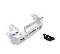 MGHGFYTAS Compatible con Traxxas para TRX4 1/10 RC Car Upgrade Accesorios Piezas Parachoques Delantero De Metal con Placa De Montaje De Servo Accesorios Coches RC(Silver)