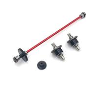 MGHGFYTAS Compatible con WLtoys 124016 124017 124018 124019 1/12 RC Piezas para Coche Metal Conjunto De Diferencial Central con Engranaje De Motor De 27 Dientes Accesorios Coches RC(Red)