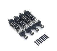MGHGFYTAS Compatible con Wltoys 124019 144001 RC, Piezas De Modificación De Actualización De Coche, Accesorios, Amortiguador Trasero Delantero De Metal Accesorios Coches RC(Black)