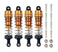 MGHGFYTAS Compatible con Wltoys 144001 144002 144010 124007 124008 124016 RC Piezas De Mejora De Coche Accesorios Amortiguador De Aceite Amortiguador De Metal Accesorios Coches RC(Yellow)