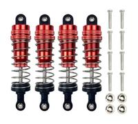MGHGFYTAS Compatible con Wltoys 144001 144002 144010 124007 124008 124016 RC Piezas De Mejora De Coche Accesorios Amortiguador De Aceite Amortiguador De Metal Accesorios Coches RC(Red)