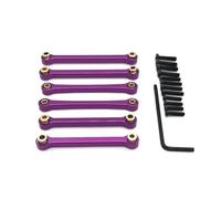 MGHGFYTAS Compatible con WLtoys 144016 144018 1/14 RC Accesorios Y Piezas para Coches Barra De Dirección Delantera Y Trasera Metálica Accesorios Coches RC(Purple)