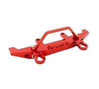 MGHGFYTAS Compatible con WPL C14 C24 C24-1 1/16 RC, Piezas De Repuesto De Actualización De Coche, Accesorios, Parachoques Delantero Anticolisión De Metal Accesorios Coches RC(Red)