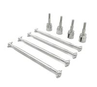 MGHGFYTAS Eje transmisión RC Compatible con HSP 94111 1/10 RC Car Upgrade Modification Reemplazo De Piezas Accesorios 4 Piezas Eje De Transmisión De Metal Dogbone(Silver)