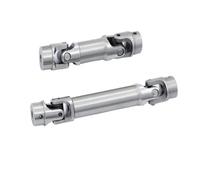 MGHGFYTAS Eje transmisión RC Compatible con Trax para TRX4M 1/18 RC Mejora para Coche De Orugas Accesorios para Piezas De Modificación 2 Piezas Eje De Transmisión CVD Metálico 9751(Silver)