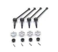 MGHGFYTAS Eje transmisión RC Compatible con Wltoys 144001 144002 144010 124007 124016 124019 124018 RC Accesorios Y Piezas De Mejora para Coche 4 Piezas Eje De Transmisión Metálico(Silver)