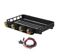 MGHGFYTAS Lámpara del Coche RC Mpatible con LDRC LD-P06 1/12, Piezas De Mejora De Coche Y Camión A Control Remoto, Portaequipajes De Metal, Portaequipajes con Luz, Accesorio A Control Remoto,
