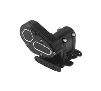 MGHGFYTAS para Axial SCX30 1/30 RC CNC con Placa Protectora Caja De Cambios | El Coche RC Parte La Caja Cambios Aluminio L CNC Con El Engranaje L Metal La Placa Resbalón Accesorios coches RC(Black)