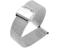 MGHN Correa de reloj de liberación rápida de acero inoxidable 18 mm 20 mm 22 mm Correa de reloj de repuesto universal de acero inoxidable(Color:Silver,Size:18mm)