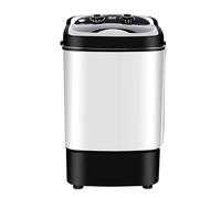 MGHRUE Lavadora Portátil 2 En 1, Lavadora Y Secadora Centrífuga para Campamentos, Residencias Universitarias, Apartamentos, Habitaciones Universitarias, Lavadora Portátil Compacta De 2 Kg,Negro