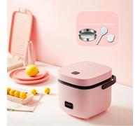 MGHRUE Olla Arrocera Pequeña para 2 Personas, Olla Arrocera Pegajosa De 1,2 L, con Función De Cocción Automática Y Mantener Caliente,Rosado