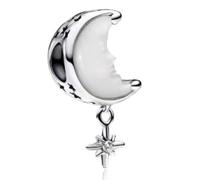 MGIUL 925 Sterling Silver Charms para Pulsera y Collar Luna Pendant Beads Christmas Day Día de la Madre Joyas de Regalo para Mujer