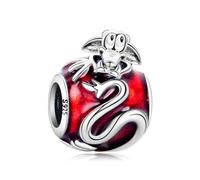 MGIUL Cartoon Red Dragon Charm Pendant Para Pulseras Collares Plata de ley 925 Colgantes Abalorios Joyas Regalo Para Mujer