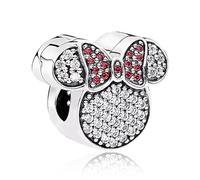 MGIUL Mouse Cartoon Head Bead Charm Pendant Para Pulseras Collares Plata de ley 925 Colgantes Abalorios Joyas Regalo Para Mujer