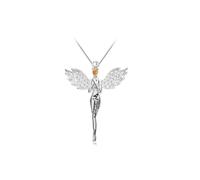 MGJ™ - Collar con colgante de ángel de la guarda de cristal Swarovski para mujer, presentado en una caja de regalo blanca y bolsa para un regalo elegante, joyería hipoalergénica para ella, talla única