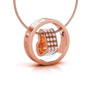 MGJ™ - Juego de collar y aretes con dije de corazón de cristal Swarovski para mujer, joyería hipoalergénica de regalo para ella, en caja de regalo blanca premium, bolsa y tarjeta de Navidad, talla