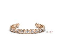 MGJ™ - Juego de pulsera y aretes de cristal Swarovski para mujer, joyería hipoalergénica, regalo en elegante caja de regalo blanca y bolsa, disponible en plata, oro rosa y oro, talla única, Aleación
