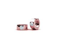 MGJ - Pendientes de aro de cristal Swarovski | Joyas hipoalergénicas para mujer | Viene en caja blanca, bolsa y tarjeta de Navidad, talla única, Metal, Cristales