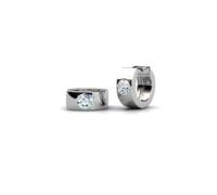 MGJ - Pendientes de aro de cristal Swarovski | Joyería hipoalergénica para mujer | Viene en embalaje festivo de galletas navideñas, talla única, Metal, Cristales