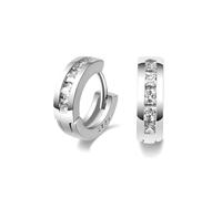 MGJ™ - Pendientes Huggie para mujer con cristales de Swarovski, joyería hipoalergénica, regalo para ella, disponible en diseños de pavé, solitario y cristal, presentados en una caja y bolsa de regalo