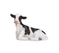 Mojo Figura Animal MGM 387082 Becerro Holstein tumbado capa negra 6,5 x 4 cm