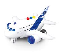 MGM Baby Challenge - Avión Largo Correo - Vehículo De Transporte - 021170-1/400 - Listo para Rodar - Baterías Incluidas - Vehículo Fricción - Blanco - Sonoro Y Luminoso - Plástico - Desde 3 años
