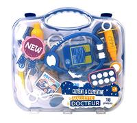 MGM Clement Clementine - Maletín de Doctor - Juego de Imitación - 030456A - Azul - Plástico - Médico - Juguete Infantil - 27 cm x 25 cm - A Partir de 3 años