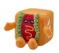 MGM JOUET - Squarepal - Hot Dog - Peluche Anti-Estrés - 193626 - Espuma de Memoria - Gadget - Regalo - Comida Rápida - Rehabilitación - Ansiedad - Juguete Sensorial - A Partir de 2 años