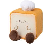 MGM JOUET - Squarepal - Pan - Peluche Anti-Estrés - 193630 - Espuma de Memoria - Gadget - Regalo - Comida - Chef - Panadero - Ansiedad - Juguete Sensorial - A Partir de 2 años