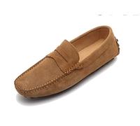 MGM-Joymod Mocasines de ante para hombre Slip-on Mocasín Penny Mocasines Botines, Jd568 1 Light Brown, 48 EU