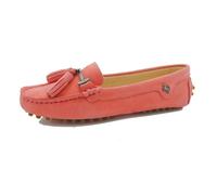 MGM-Joymod Mocasines de piel cómodos con hebilla de borla para mujer, para conducir, caminar, informales, sin cordones, zapatos náuticos, Piel rosa, 39 EU