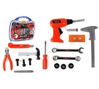MGM -Les Pros du Bricolage-Boite à outils-092255-Orange et Noir-Plastique-A Partir de 4 años, Multicolor