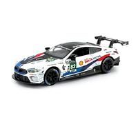 MGM Turbo Challenge - BMW M8 GTE 24H DE LE Mans - Fundido a presión - 029077-1/32 - Coche de fricción Retro - Blanco - Metal - Juguete para niños - Regalo - Miniatura - A Partir de 4 años